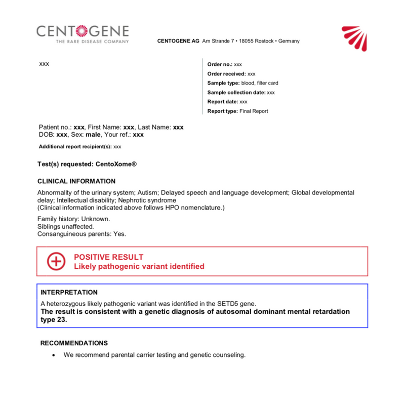 Genetics Lab - CMA/WES - Microarray/Whole Exome - USA ONLY