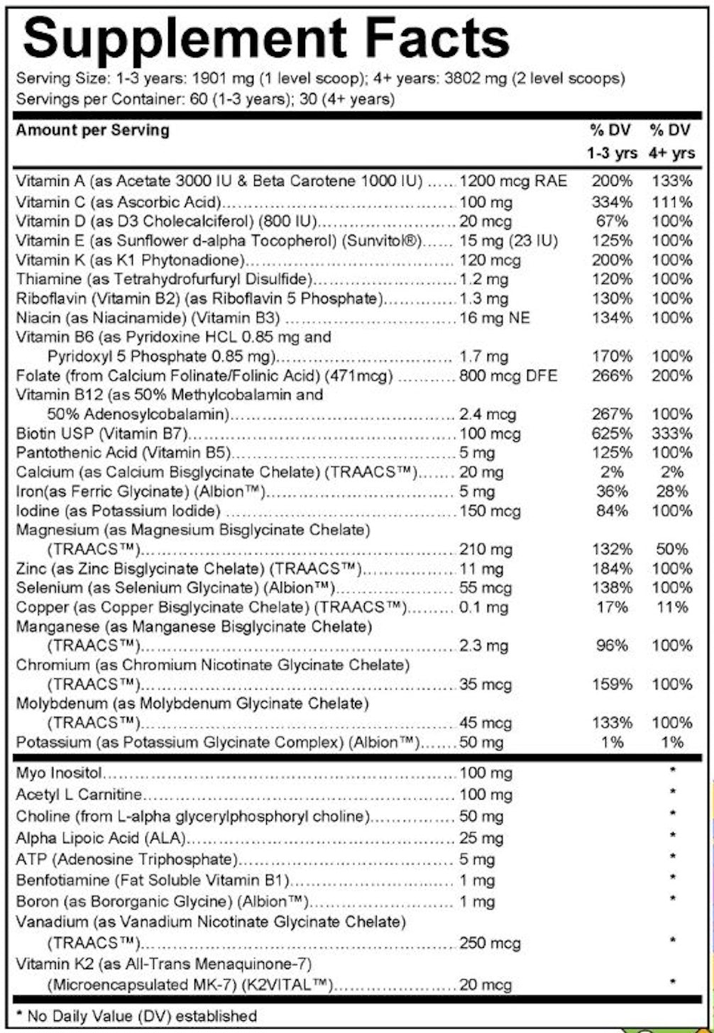 Spectrum Asd Powder Multi Spectrum Complete - Children's Autism MultiVitamin - Spectrum ...